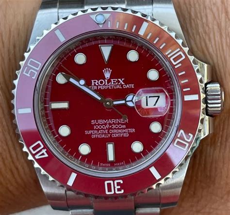 value of rolex red submariner|rolex red submariner for sale.